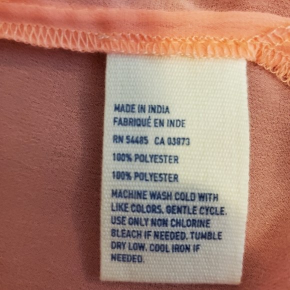 Pink Chiffon Embroidered Tie Front Top - Picture 5 of 5